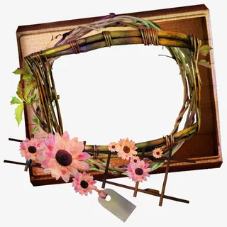 中国风木框免抠素材免抠