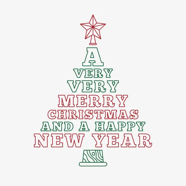 圣诞节字体设计免抠