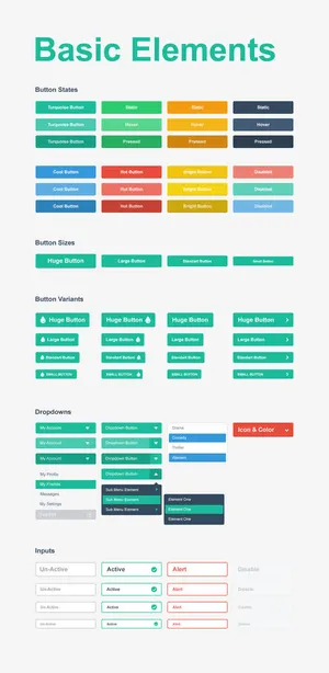 扁平化按钮PSD素材免抠
