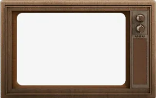 老旧电视 边框免抠