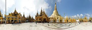 缅甸仰光的大金塔海报背景高清