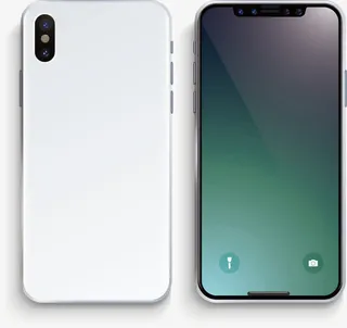 白色手机壳苹果手机免抠