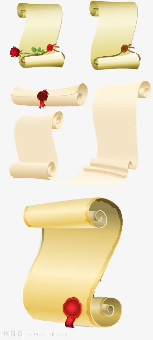 卷纸矢量素材图片免抠