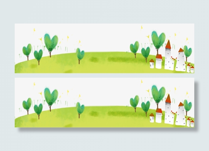 背景 植物  插画 素材