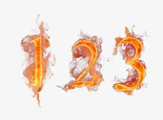 数字123艺术字免抠