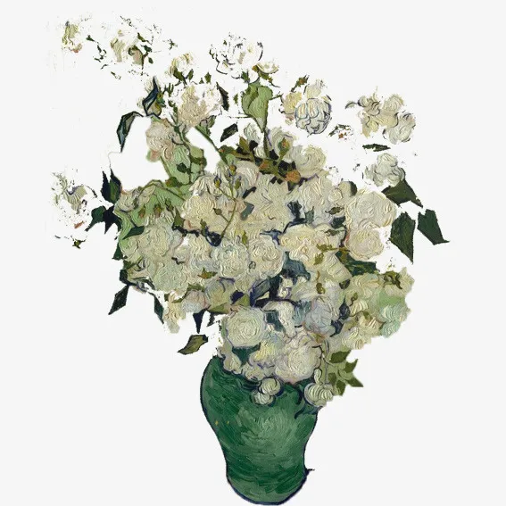 油画花瓶免抠
