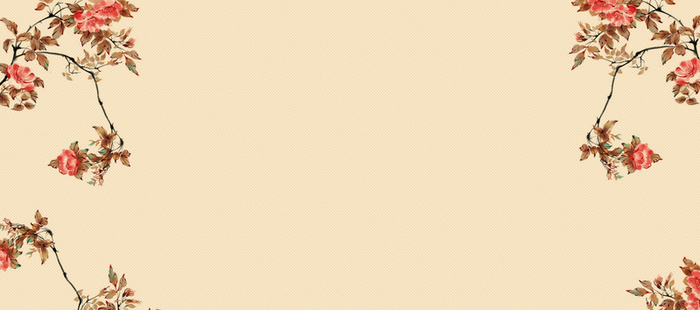 手绘简约花卉banner高清