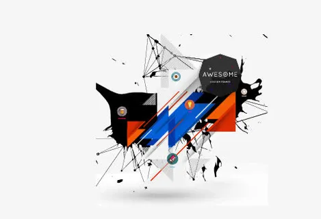 混合创意排版免抠