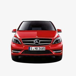 红色奔驰车正视图免抠 红色奔驰车正视图免抠