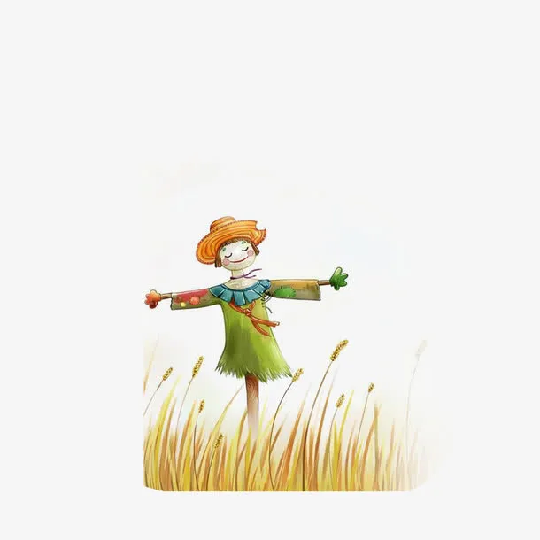 可爱卡通稻草人免抠