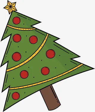 绿色圣诞树免抠