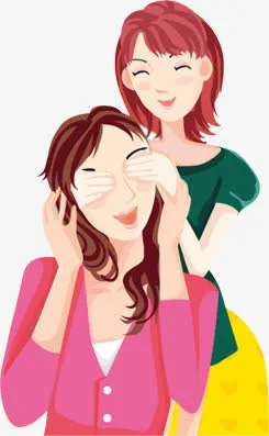 温馨玩耍有爱母女免抠