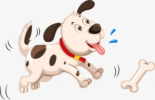 奔跑的可爱小狗免抠素材免抠