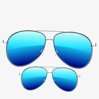 太阳镜墨镜蓝色时尚免抠