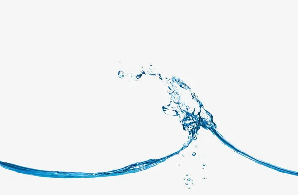 蓝色水面水花免抠