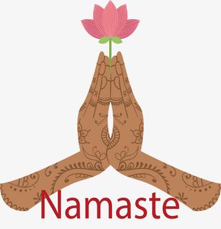 手拿莲花合十礼免抠