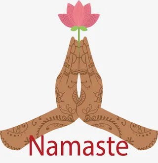 手拿莲花合十礼免抠