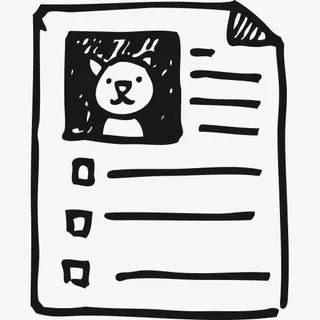 手绘狗资料免抠