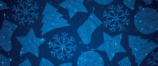 蓝色圣诞元素背景高清