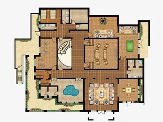 户型平面效果图免抠