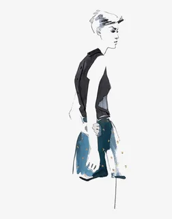 水彩手绘人物插画免抠