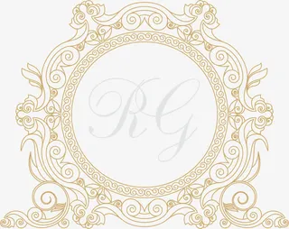 矢量金色欧式镜框边框设计免抠