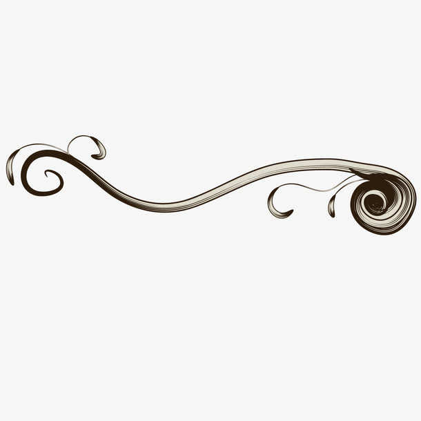 矢量波浪线边框黑色古典欧美免抠