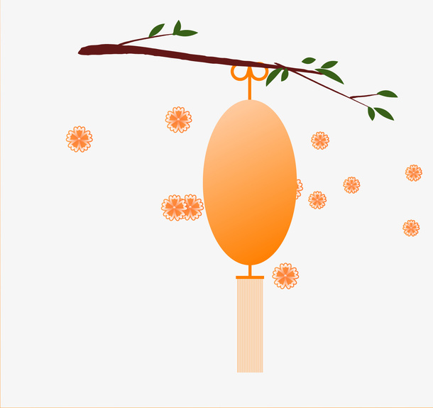 中式花纹灯笼挂饰免抠