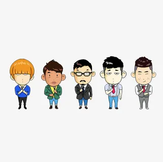 天天向上卡通主持人形象免抠