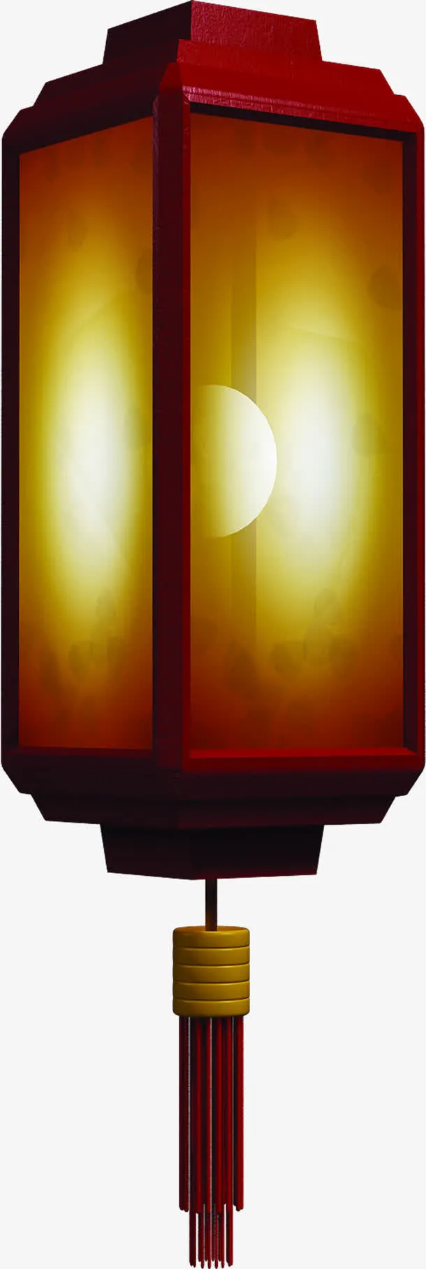 暗色灯笼黄色光效纹理免抠