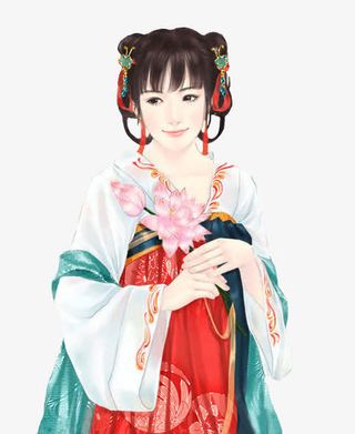 手绘古典人物免抠