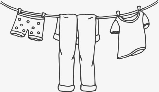 卡通简约简笔画黑白插画小清新免抠