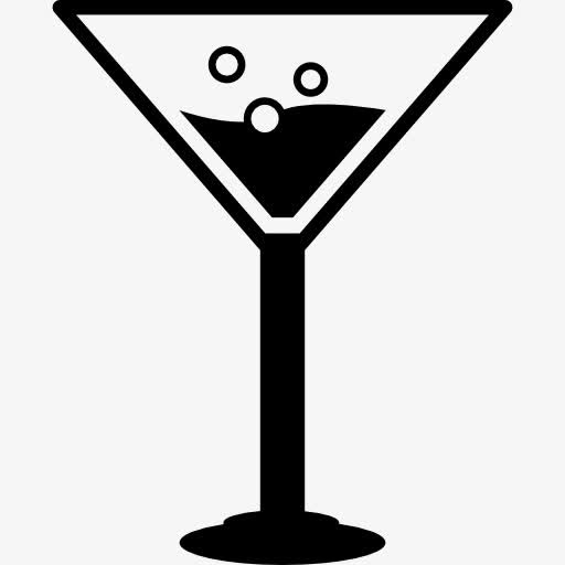 鸡尾酒喝葡萄酒的玻璃图标免抠