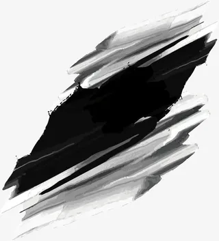 创意写意毛笔涂鸦笔刷免抠