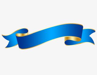 免扣元素蓝色彩带免抠