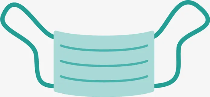 矢量图绿色的口罩免抠