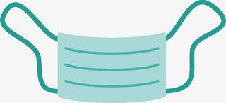 矢量图绿色的口罩免抠