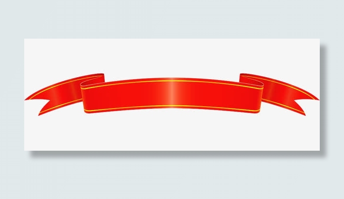 手绘红色冬季促销丝带图片下载免抠