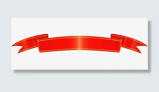 手绘红色冬季促销丝带图片下载免抠