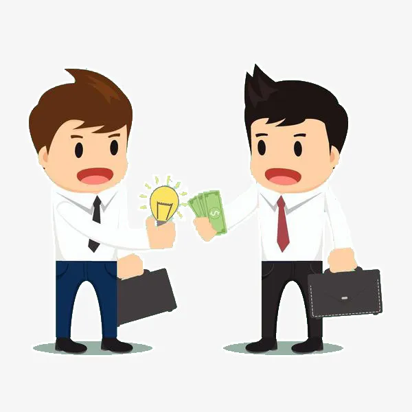 商务人物物品交换交易插图免抠