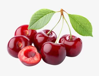 高清摄影红色质感新鲜的樱桃免抠