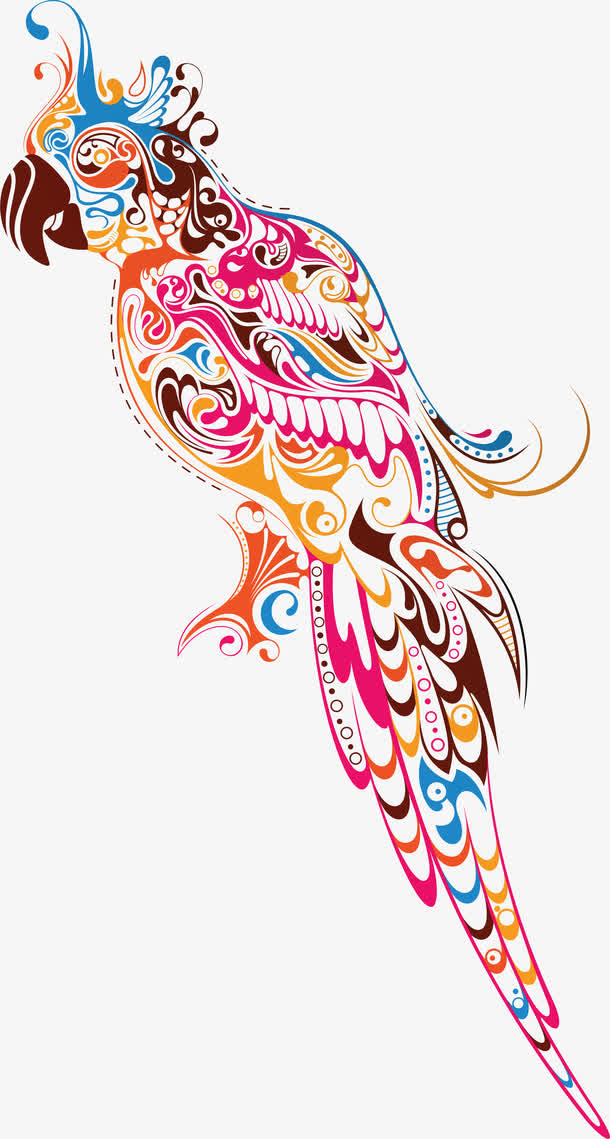 水彩画鹦鹉绘画图片免抠