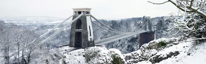 冬天雪桥海报背景高清