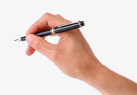 手握笔图片免抠