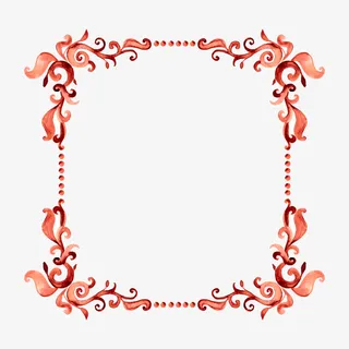 矢量欧式花纹边框免抠