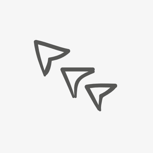 墨迹三箭头左上指向免抠