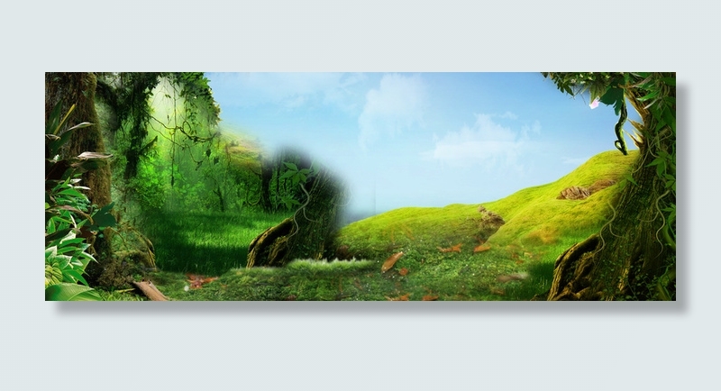 食品海报绿色合成背景高清