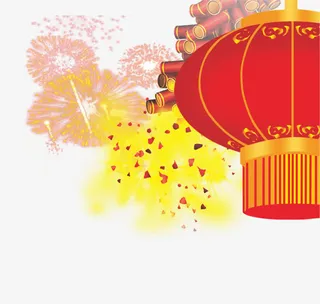 鞭炮灯笼免抠