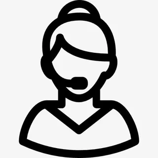 呼叫中心的女孩图标免抠