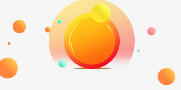 飘浮小球免抠手绘/卡通卡通元素